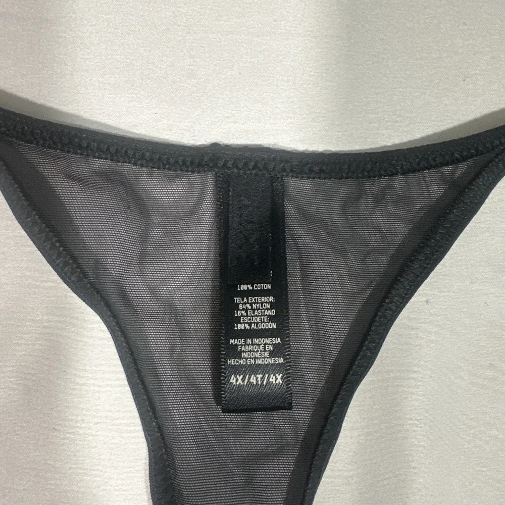 NEW $40 SKIMS [ 2PC 4X ]‎ ULTRA FINE MESH STRING Thong in Black + Truffle T2040